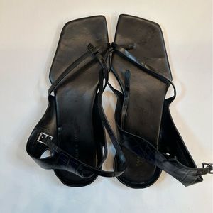 Charles & Keith Black Low Flats US Size 9